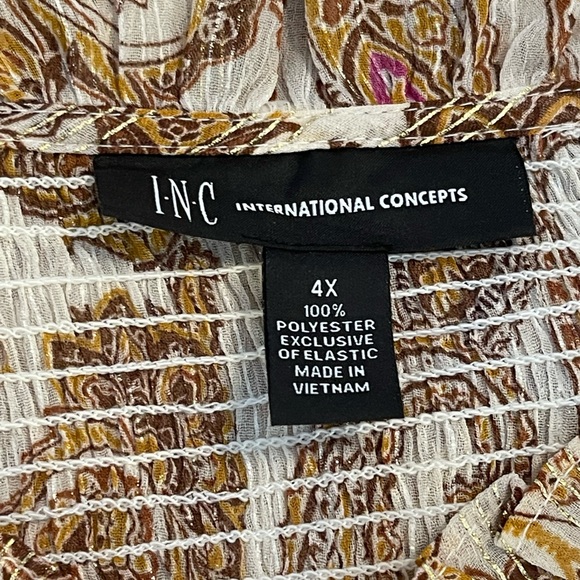 INC International Concept • Paisley-Print Peasant Top - Picture 10 of 13